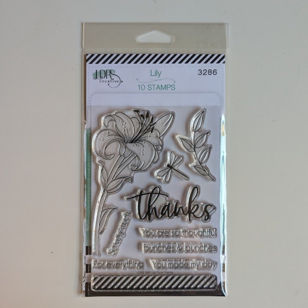 LDRS Lily stamp set for making thank you notes and cards